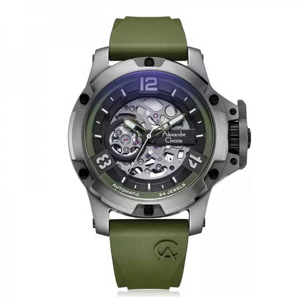 Alexandre Christie AC 6295 Green Automatic Skeleton MTRTPBAGN